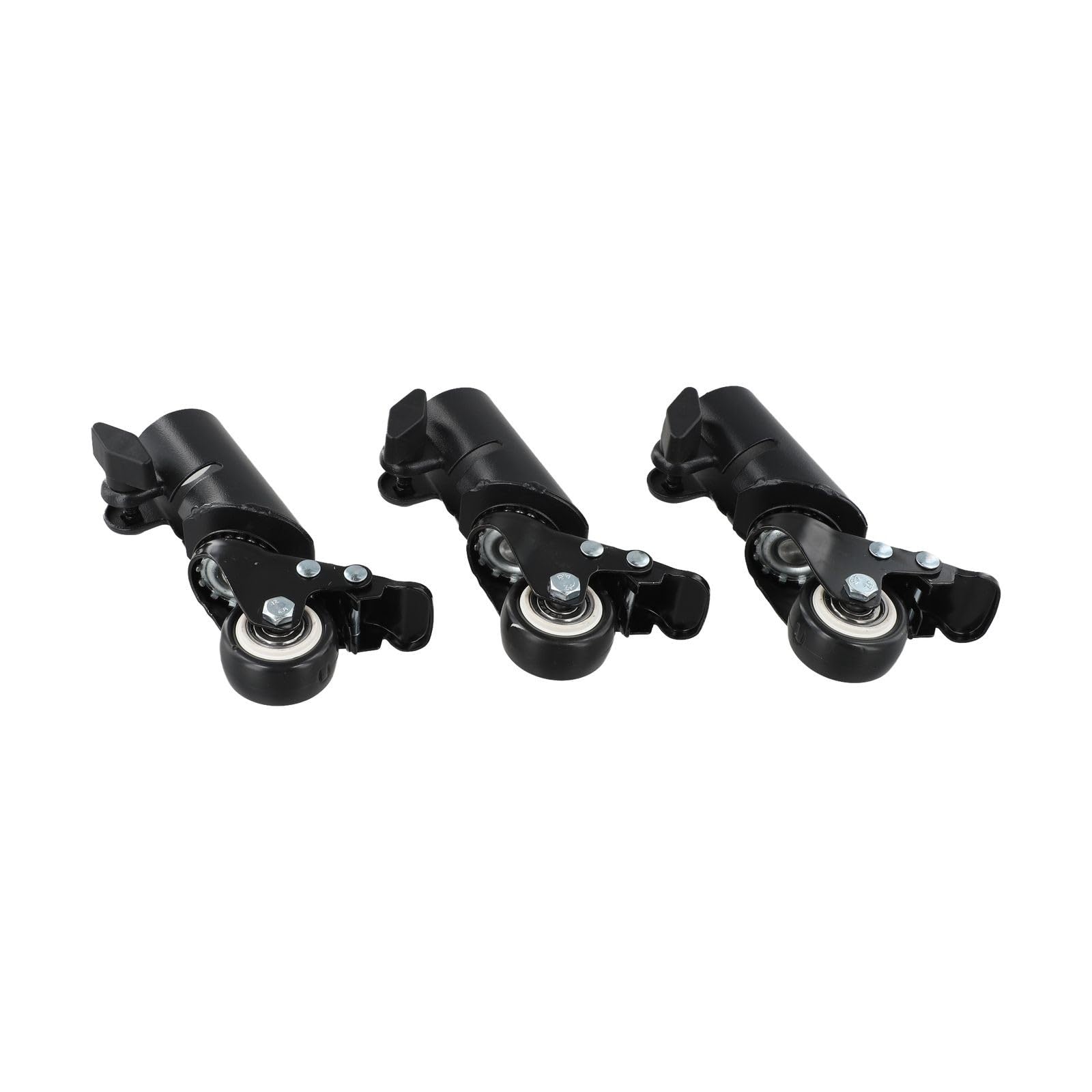 Rotelle per treppiedi per altoparlanti, confezione da 3, per staffa in metallo a forma di L, capacità di carico 30 kg, 40 mm, silenziose rotelle per altoparlanti PA