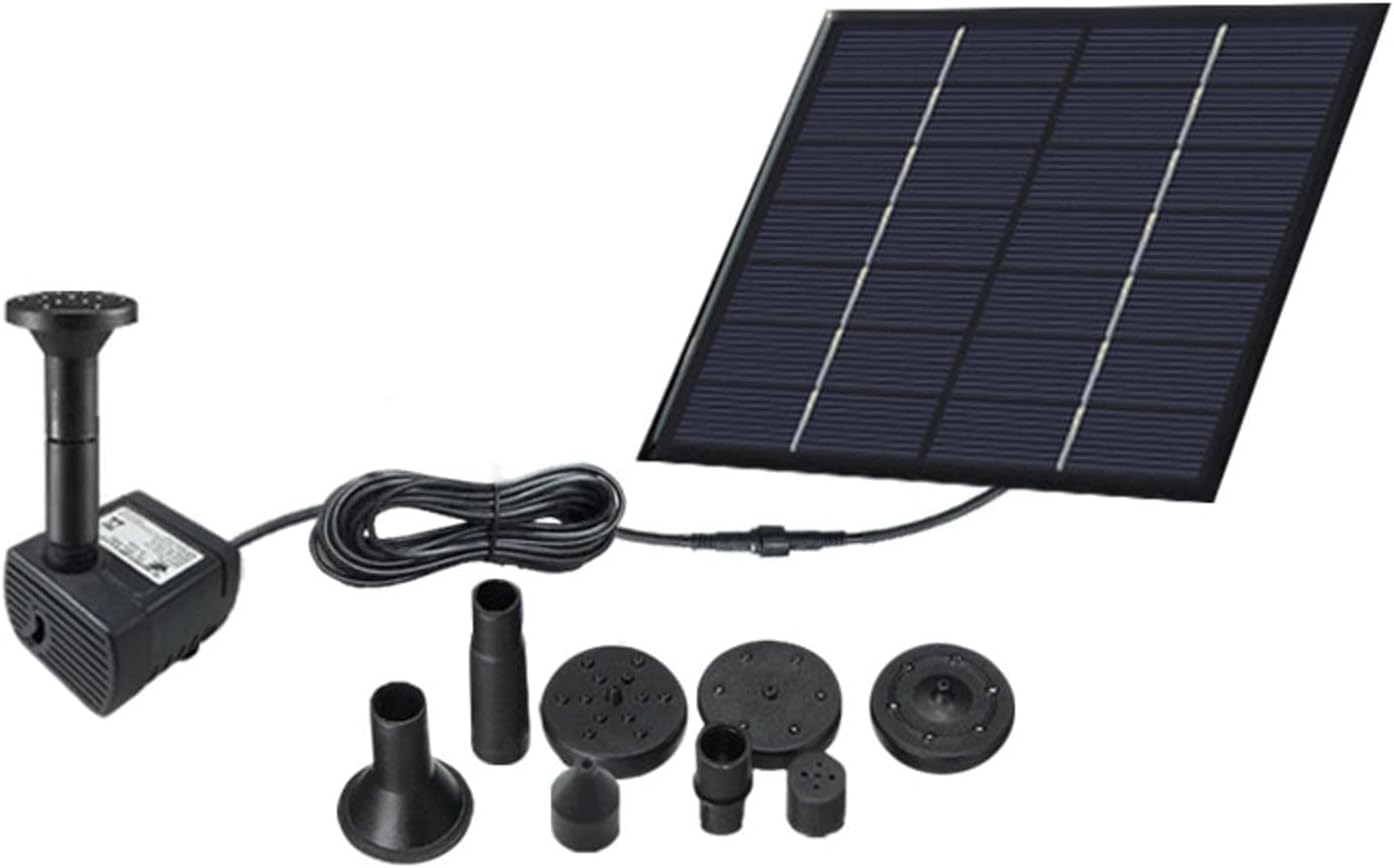 Amazon.co.jp 1.2W ソーラーファウンテン 鳥風呂用,フローティング ソーラーファウンテンポンプ ファウンテンキット 5 庭用