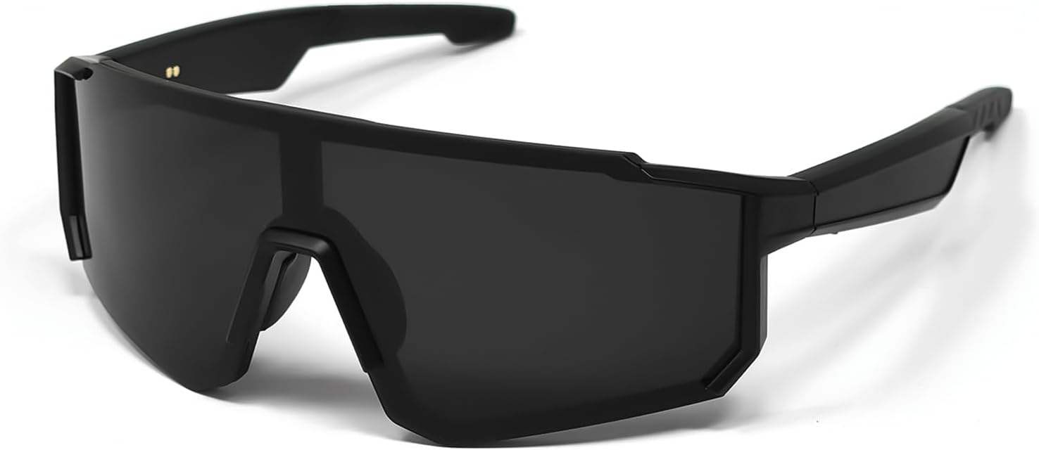 Sport Smart Glasses, Unisex Polarized Bluetooth Sunglasses Built-in Mic & Open Ear Music Speakers, UV Protection for Cycling/Running/Baseball(Gray)