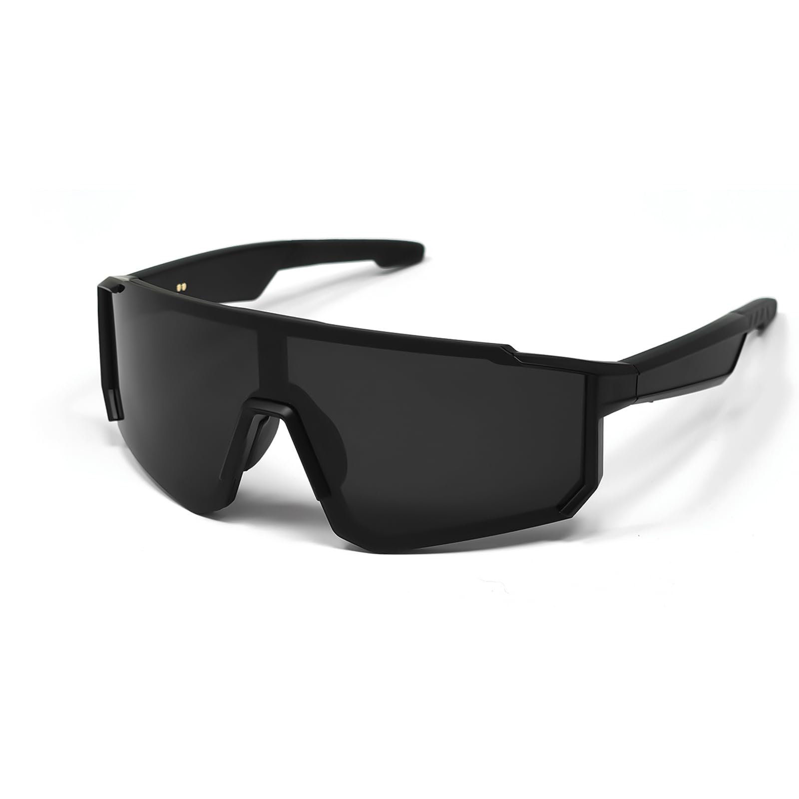 QJF Sport Smart Glasses, Unisex Polarized Bluetooth Sunglasses Built-in Mic & Open Ear Music Speakers, UV Protection for Cycling/Running/Baseball(Gray)