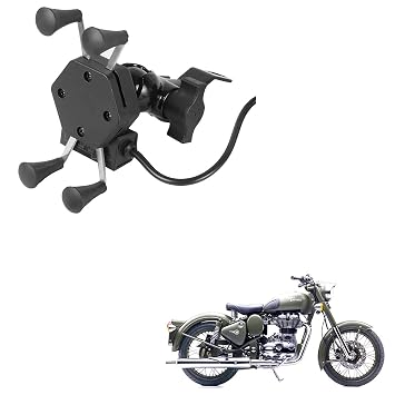 Auto Pearl Waterproof Motorcycle Bikes Bicycle Handlebar Mount Holder Case(Upto 5.5 inches) for Royal Enfield Bullet 500