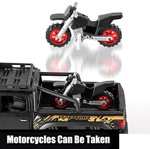 Image of Alloy Car Model Diecasts Metal Toy with Sound /Light /Pull-Back Off-Road Vehicles Car Model Collection Kids Toys Gift Multicolor Pack of 1 (1:24 Ford Raptor F150)