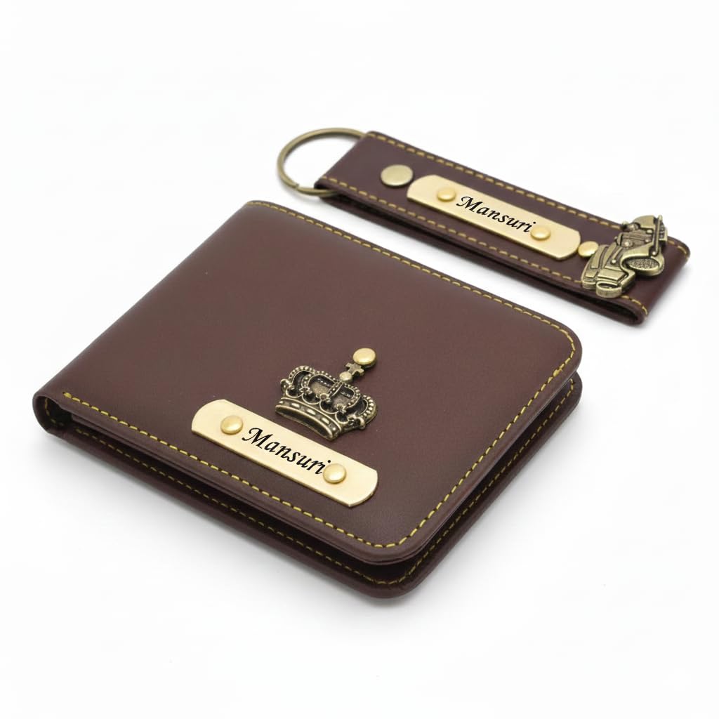 navya royal art Leather Men's Wallet and Keychain Combo Pack for Gift/Combo Set - Brown 7-picture-51