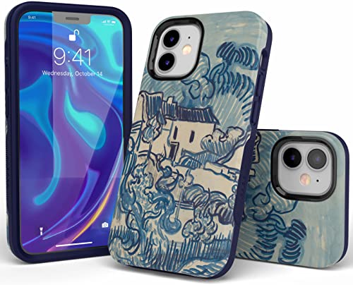 Casely iPhone 12 Mini Case | Van Gogh Landscape with Houses | Compatible with MagSafe | Bold Protective Design