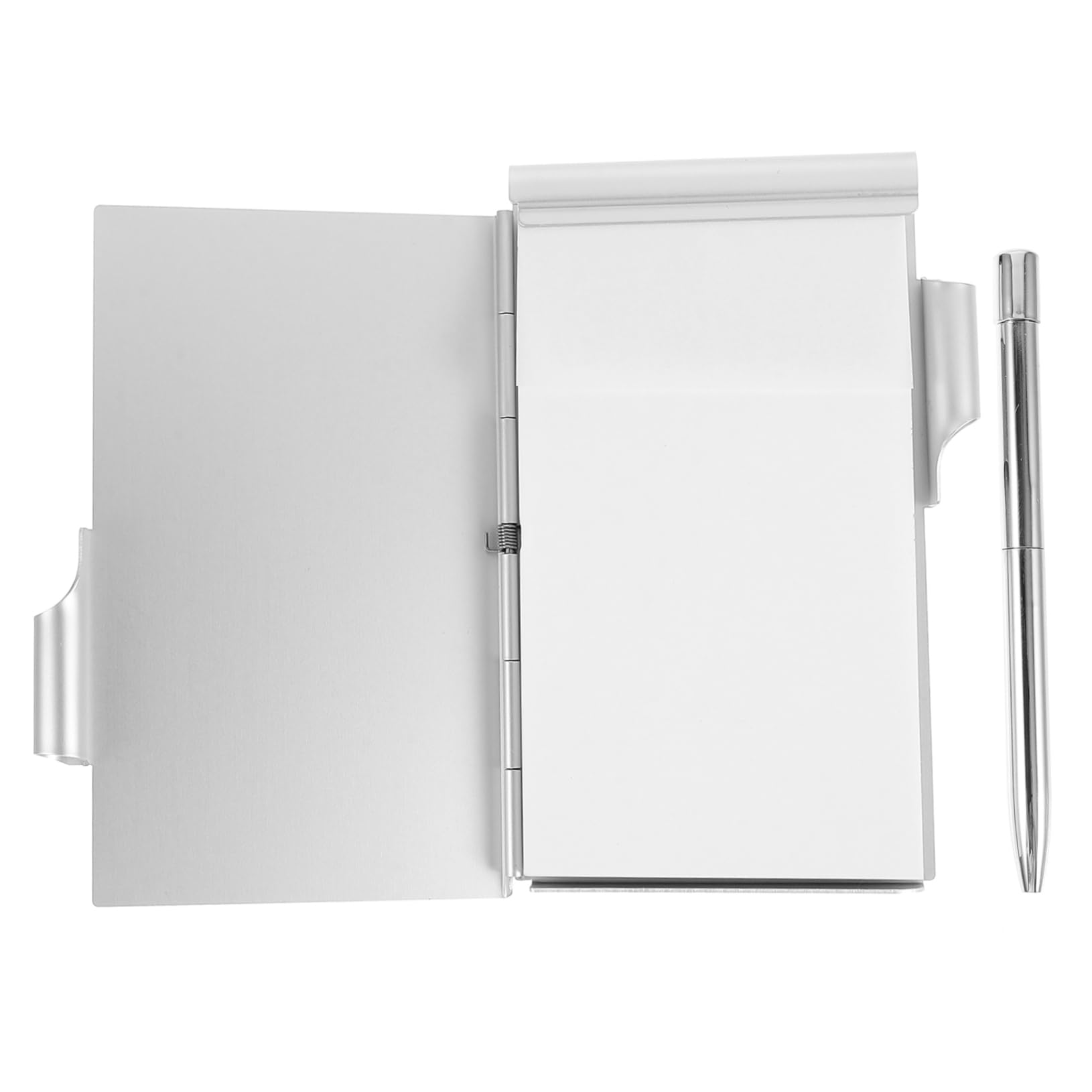 NUOBESTY 10 Pezzi Di Penna Per Quaderni in Metallo Con Linguette Strappabili Piccolo Portablocco Elegante Quaderno in Metallo Tasca Creativa Facile Da Trasportare