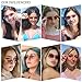 Dollger Rimless Rectangle Sunglasses for Women Men Y2K Frameless 90s Square Clear Colored Glasses Unisex Red