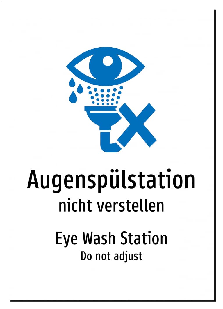 60683-DEEN-S-09 | Eye Wash Station Schild/Aufkleber | Deutsch Englisch