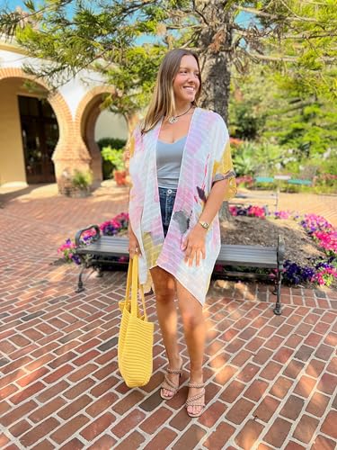 Image of Humble Hilo Womens Kimono Cardigan Sleeveless Lightweight Cover Up Casual & Flowy, 2 Sizes