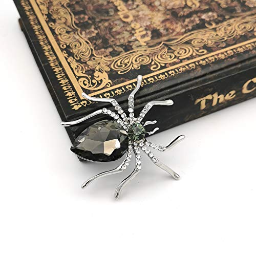 Image of YOQUCOL Halloween Spider Shape Brooch Pins for Women Girls Gift
