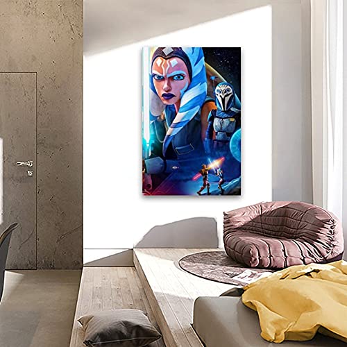 KASUP Star Wars The Mandalorian Ahsoka Tano kunst poster Canvas decoratief schilderij Studie Office 16 "×24" (40 * 60cm) - Afbeelding 5