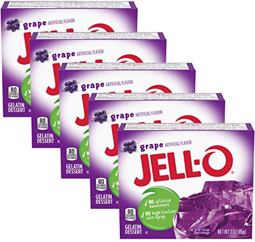Image of Jell-O Grape Flavor Gelatin Dessert Mix, 3 Ounce Box