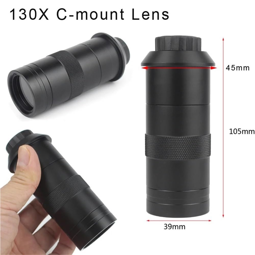 4K 48MP USB przemysłowy cyfrowy mikroskop wideo kamera monokular 130-krotny zoom obiektyw astronomiczny teleskop część