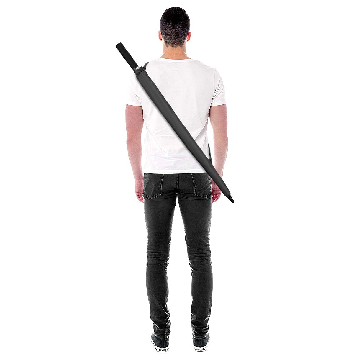 G4Free 62 Inch Quadratischer Golfschirm Übergroß Doppelt Überdachung für 2-4 Personen Großer Regenschirm Winddichter XXL Stockschirm Automatik Auf, Rot/Schwarz