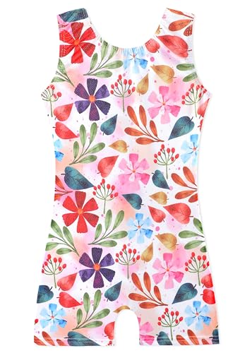 Image of HOZIY Gymnastics Leotards for Girls Unicorn Aurora Rainbow Mermaid Dinosaur Cupcake Sparkle Biketard Toddlers Kids Children