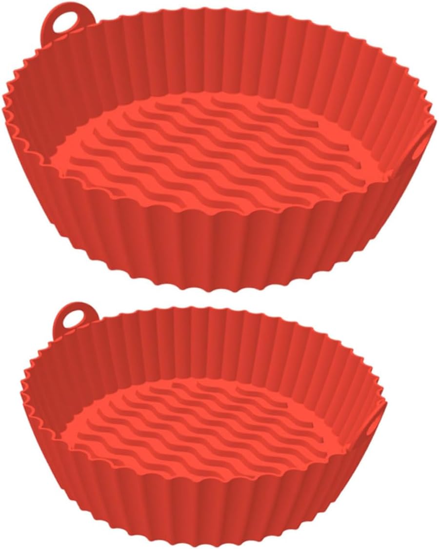 IMIKEYA 2Pcs Silicone Air Fryer Liner Non Stick Baking Mats for Air Fryer Accessories Prevents Food Sticking Reusable Design for Easy Cleanup IMIKEYA 2Pcs Silicone Air Fryer Liner Non Stick Baking Mats for Air Fryer Accessories Prevents Food Sticking Reusable Design for Easy Cleanup