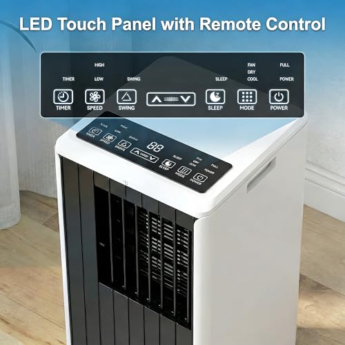 Image of 8000 BTU Portable Air Conditioners, 4-in-1 Cooling AC Portable Air Conditioner for Room with Sleep Mode, Ventless Floor Air Conditioner, 3 Speeds Fan & Dehumidifier