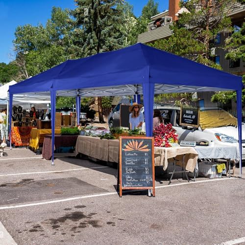 COBIZI Faltpavillon 3x6 Pavillon wasserdicht Winterfest, Pop Up Pavillon Klappbar 3x6 Zelt mit 6 Seitenwnden|3 Höhenverstellbar|UV-Schutz|Gardenpavillon Partyzelt für Markt, Freien Event,Navy Blau