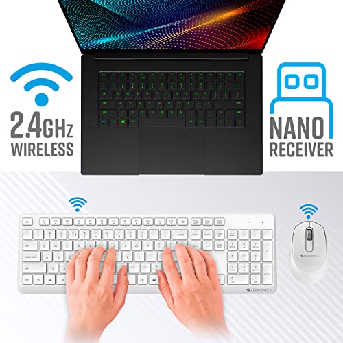 Zebronics Companion 200 Wireless Combo with Silent Operation Mouse, Full Size Keyboard, 1600 DPI, Integrated Multimedia, ON/Off, Power Saving Mode, 2.4GHz Nano Receiver and Plug Play Usage (White) Zebronics Companion 200 Wireless Combo with Silent Operation Mouse, Full Size Keyboard, 1600 DPI, Integrated Multimedia, ON/Off, Power Saving Mode, 2.4GHz Nano Receiver and Plug Play Usage (White)