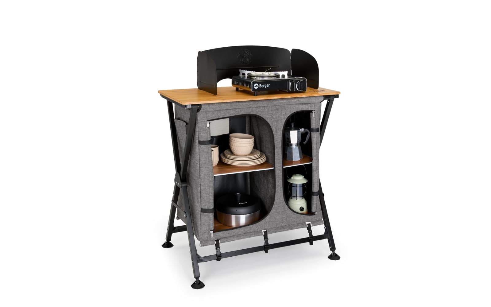 camp LIFE Küchenbox & Kleiderschrank Samara | Outdoor Küchenschrank Auto Camping Küche Miniküche für Zelt Vorzelt Wohnmobil | Reiseküche Campingschrank Campingküche faltbar