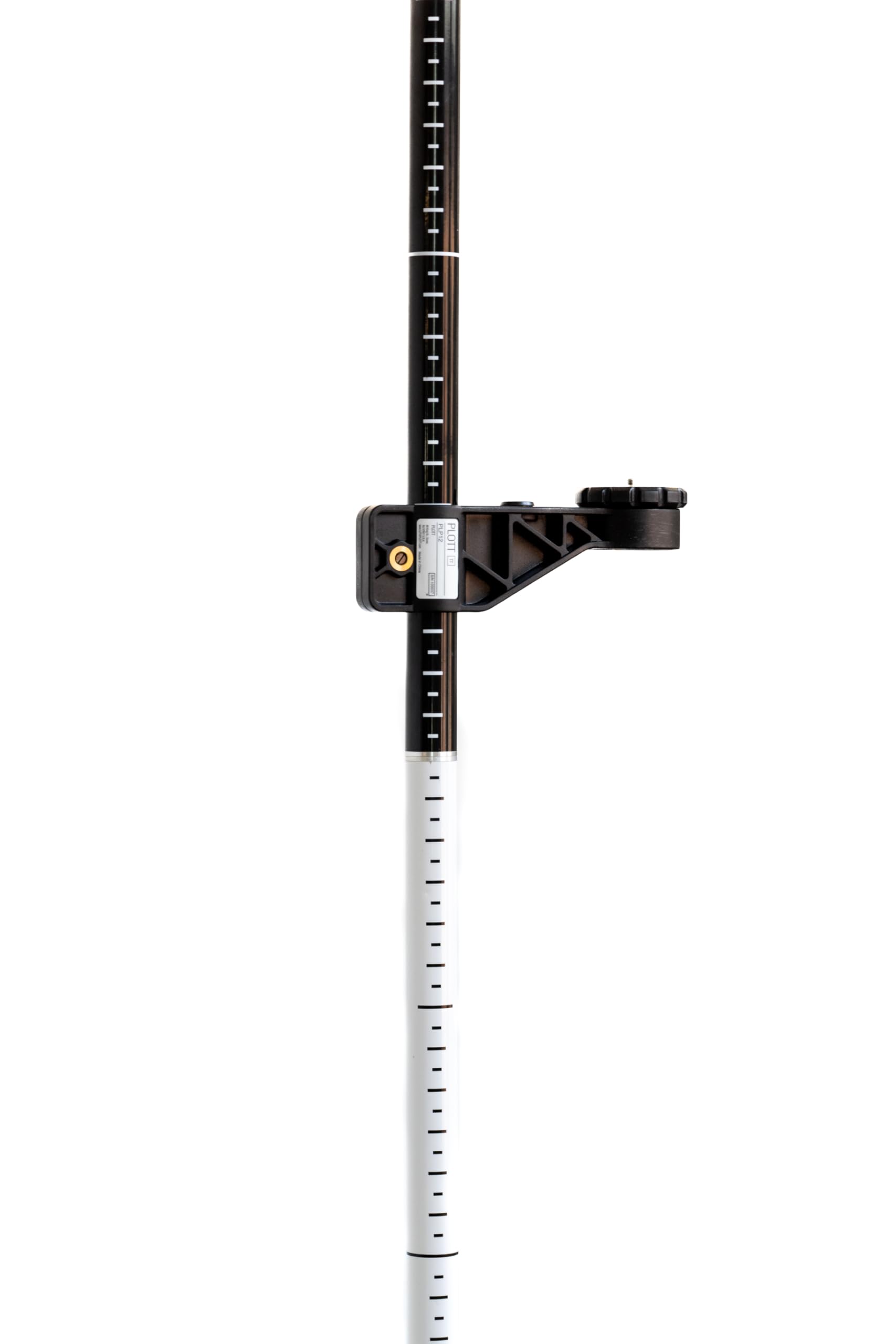 Plott Poste láser modular de 12 pies, aluminio ligero, extensible hasta 13.5 pies, con nivel de burbuja y bolsa de transporte, PLP12