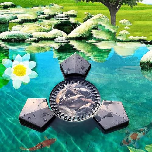 Skimmer Galleggiante per laghetto con Pompa per Una Pulizia efficiente della Superficie dell'Acqua e Lungo Cavo di Alimentazione per laghetti, Laghi e Giardini Esterni.