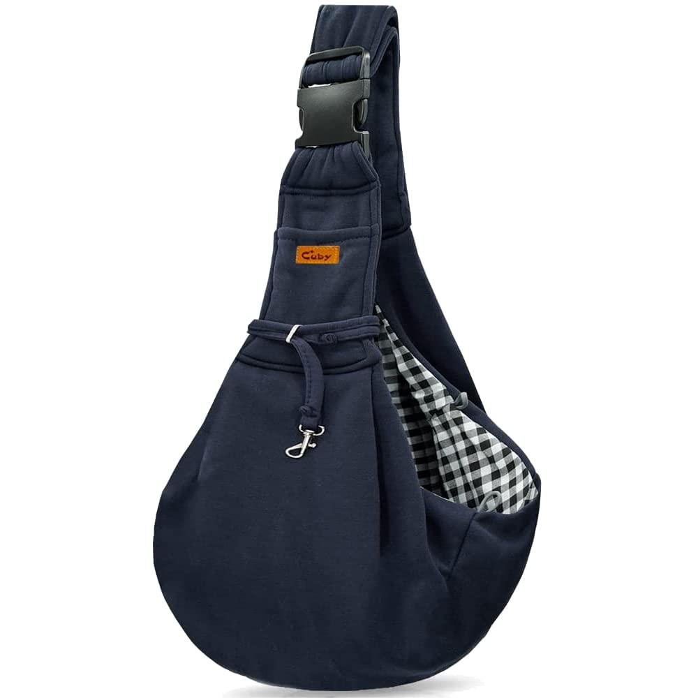 CUBY Zomerdraagdoek voor honden, kleine honden, katten, sling, huisdierdraagdoek, enkele schouder, huisdiertas voor reizen, hondendraagtas (grijs