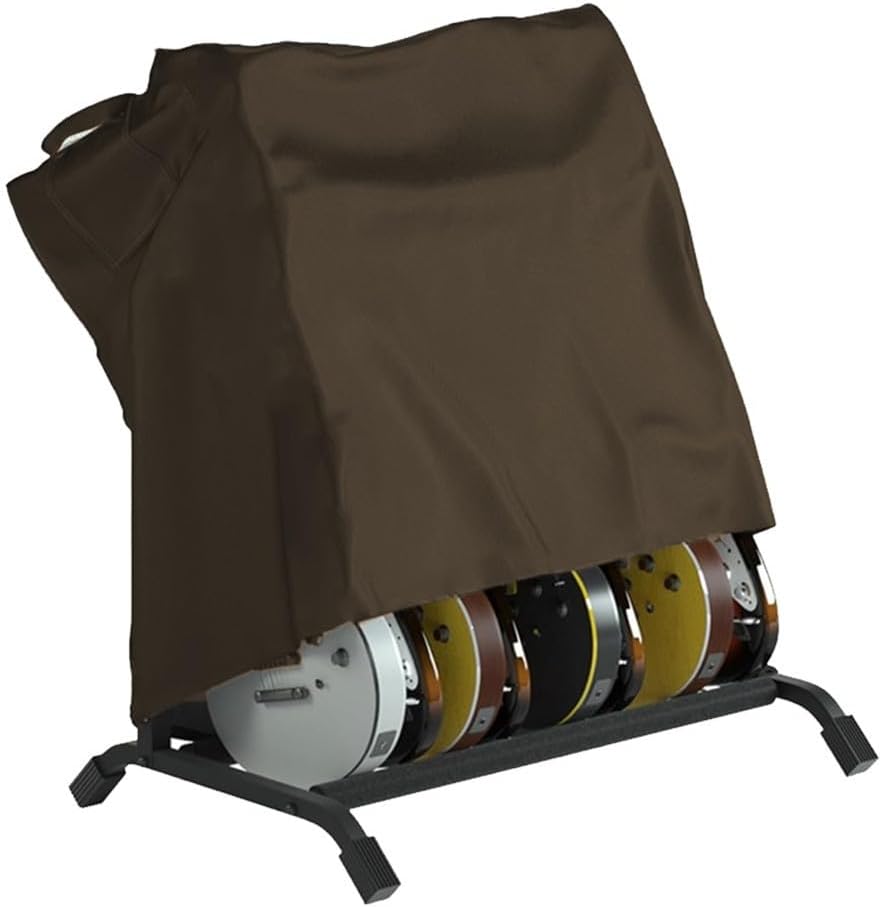 Guitar Stand Cover with Ventilation and Waterproof Protection for Acoustic Guitar Stands up to 110x120x49cm(Coffee Color)