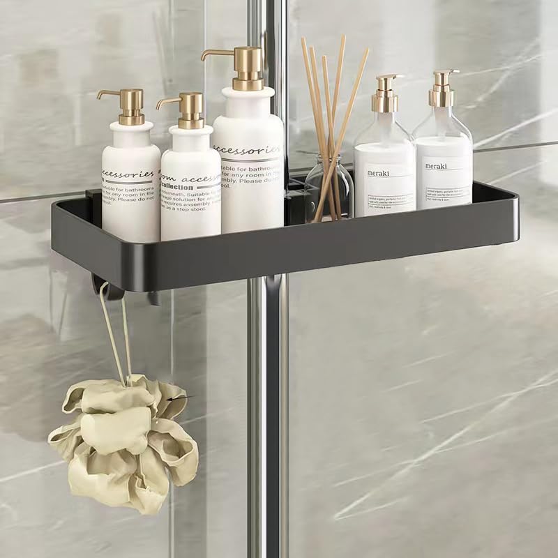 WAHMLA Bathroom Shower Caddy Shampoo Soap Holders Shower Gel Storage Rack Shower Tray Rust Free Storage Shelf for