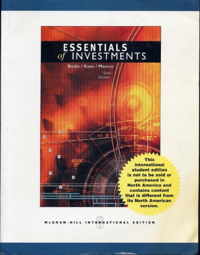 Essentials of Investments International Student... 007125143X Book Cover