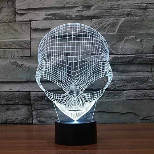 image for 3D Alien Illusion LED Night Light,WONFAST 7 Colors Gradual Changing Op