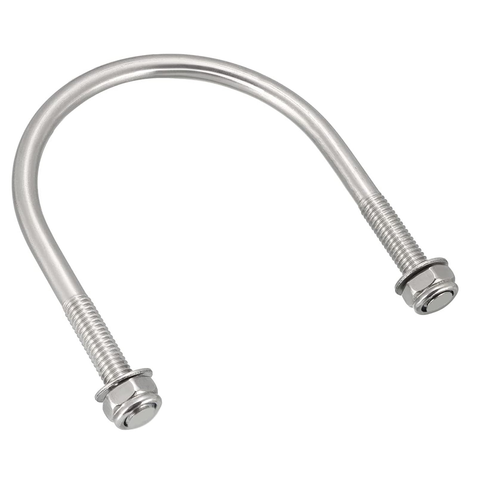 TA-VIGOR 10 sets M6 Round U-Bolts, 60mm Inner Width 80mm Length 304 Stainless Steel U-Bolts with Nut