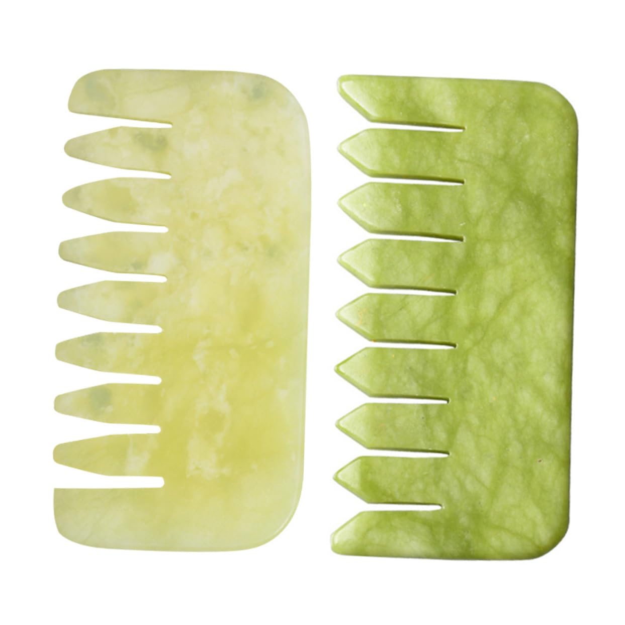 SEWOART 2pcs Massage Comb Head Therapy Combs Jade Head Scraping Scalp Combs Jade Combs Face Massage Tools Combs for Men Scalp Massager Scraping Massage Tools Jade Hair Combs Natural Jade