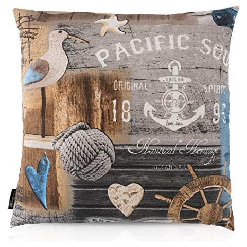 FS Design Kissenhülle 45x45/Zierkissen mit einem Maritimen Motive/Dekokissen/Couchkissen Made in Germany in verschiedenen Größen Cover