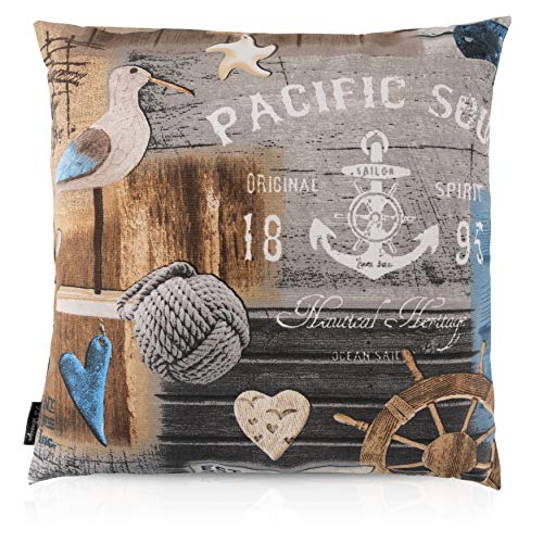 FS Design Kissenhülle 40x40 /Zierkissen mit einem Maritimen Motive/Dekokissen/Couchkissen Made in Germany in verschiedenen Größen (40x40) Cover