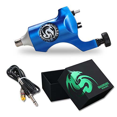 Dragonhawk Rotary Tattoo Machine Space Aluminum Machine for Tattoo Artists Coloring Blue