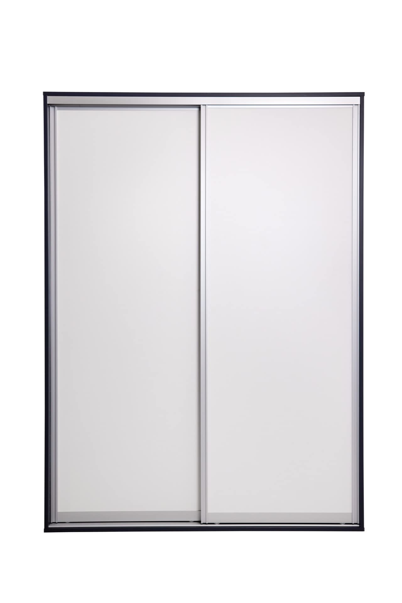 Schiebetürbausatz inkl. Aluminium Rahmentyp A | Inkl. Beschläge für 2 Türen, max. Flügelmaße: 1064 x 2700 mm | Füllung kommt von Ihnen | Boden- und Deckenschiene in 2000 mm