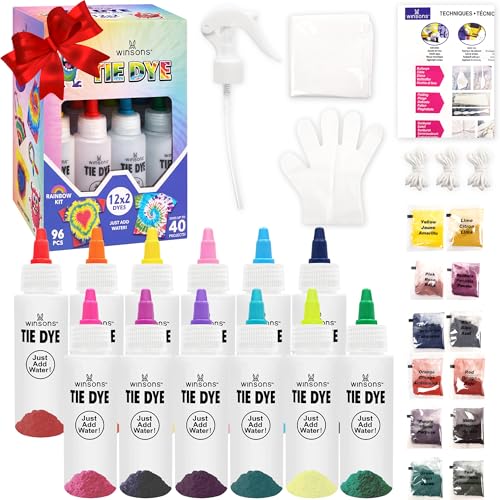 12 Colors Tie Dye Kit,...