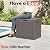 NBYSGO Outdoor Storage Box, Resin Deck Boxes Indoor and outdoor, Waterproof Storage Box Lockable Lid (Grey, 35 Gallon)