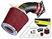 Velocity Concepts Red Air Intake Kit+Filter Compatible with 98-01 Ford Ranger Mazda B3000 3.0L V6 Ram