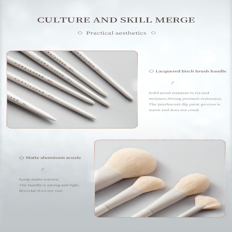 Miniatura 7 de RIJAHO Set de regalo de brochas de maquillaje 12 piezas de maquillaje profesional cepillo kabuki sintético avanzado conjunto de brochas de