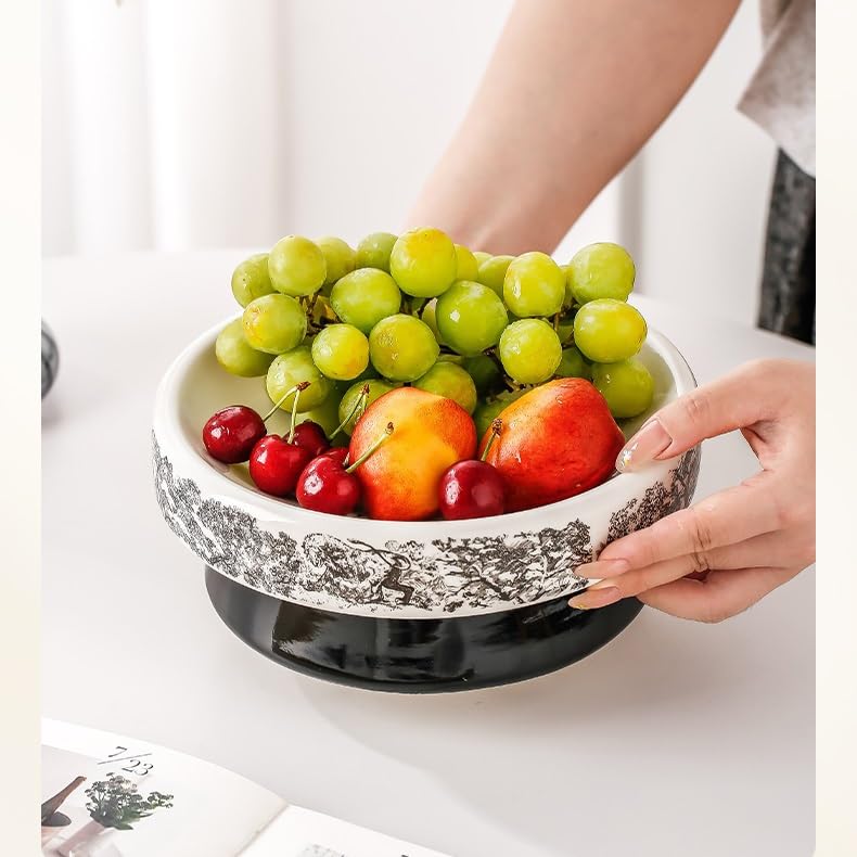 Assiette de fruits secs avec boîte de rangement en céramique - 6