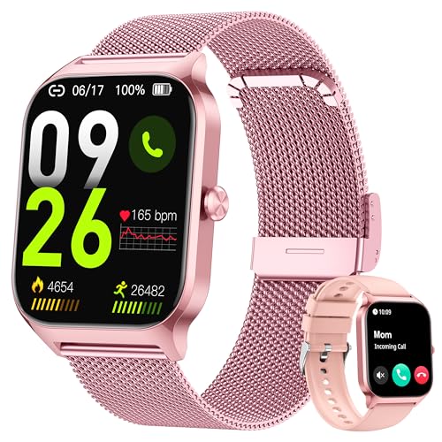 Monitoraggio Salute 24/7: Questo avanzato orologio intelligente monitora in tempo reale la pressione arteriosa, il battito cardiaco, il livello di ossigeno nel sangue e il livello di stress attraverso sensori ad alta precisione. La funzione di analisi del sonno profondo/leggero/REM durante la notte ti aiuta a comprendere la tua condizione di sonno. Inoltre, offre funzioni come allarme di battito cardiaco, promemoria per sedere troppo a lungo e promemoria per bere acqua.