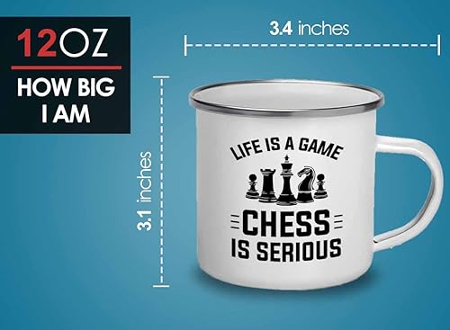 Miniatura 4 de Taza de ajedrez de 12 onzas  Chess Serious  Divertido regalo para ajedrez atleta instructor deportista pensamiento lógico juego de mesa