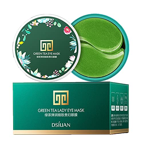 Green Tea Matcha Eye Mask by SKKLEEP - Under Eye Patches Treatment for Dark Circles, Eye Bags, Puffiness - Anti-Wrinkle With Hyaluronic Acid and Collagen - 30 Pairs/60 Pcs.