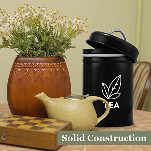 Herogo Tea Coffee Sugar Canisters Set of 3, Black Storage Canisters Jars With Lids, Vintage Retro Style Kitchen Containers Set for Dry Food, Flour, Seeds, Nuts, Healthy & Easy Clean - Cosy Home Interiors Herogo Tea Coffee Sugar Canisters Set of 3, Black Storage Canisters Jars With Lids, Vintage Retro Style Kitchen Containers Set for Dry Food, Flour, Seeds, Nuts, Healthy & Easy Clean - Image 4