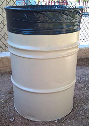 Aluf Plastics Heavy Duty 55 Gallon Trash Bags - (Value 50 Pack) - 1.5 Mil Equivalent Industrial Strength Plastic 35" X 55" For 50-55 Gal Cans -Fits Toter, Rubbermaid Brute, Carlislie Bronco Etc. #TOP3