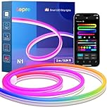 Lepro N1 AI Smart Neon Rope Light 3M RGB+IC, Works with Alexa & Google Assistant, Music Sync LED Lights for Bedroom, App Voice Control, Personalized AI Lighting Designer, IP65 Waterproof, No Remote