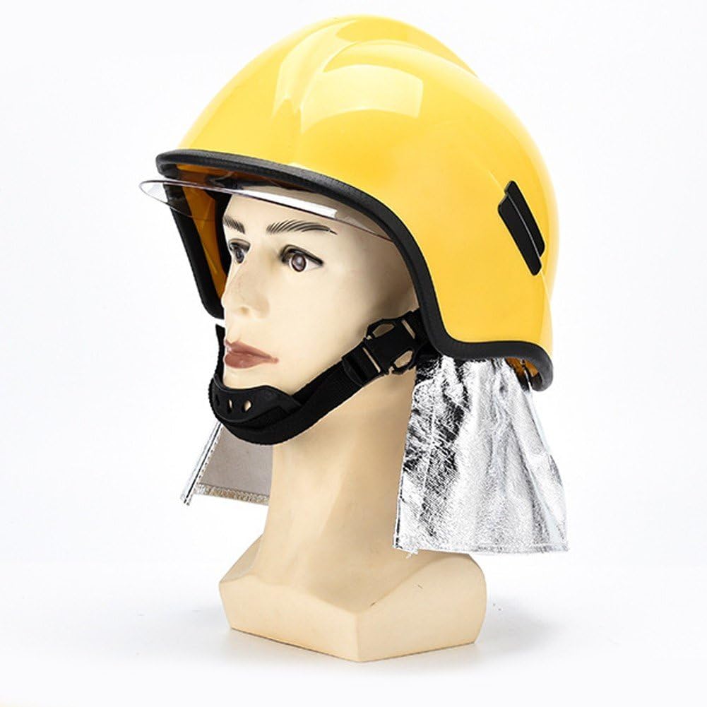 Casco De Seguridad Amarillo, Sombrero De Rescate, Protector Ignífugo, Casco De Seguridad para Bomberos, Casco De Búsqueda Y Rescate De Emergencia Resistente Calor