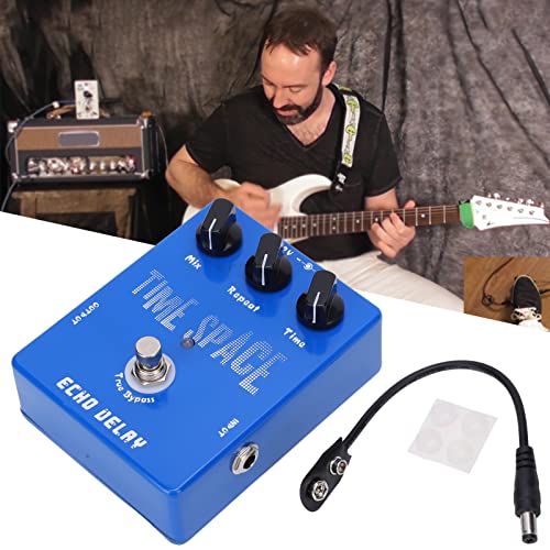 Pedal de Guitarra, DC 9V Echo Square Pedal de Retardo Pedal de Guitarra Eléctrica Pedal de Efectos de Guitarra con Efecto Eco para Guitarra Eléctrica