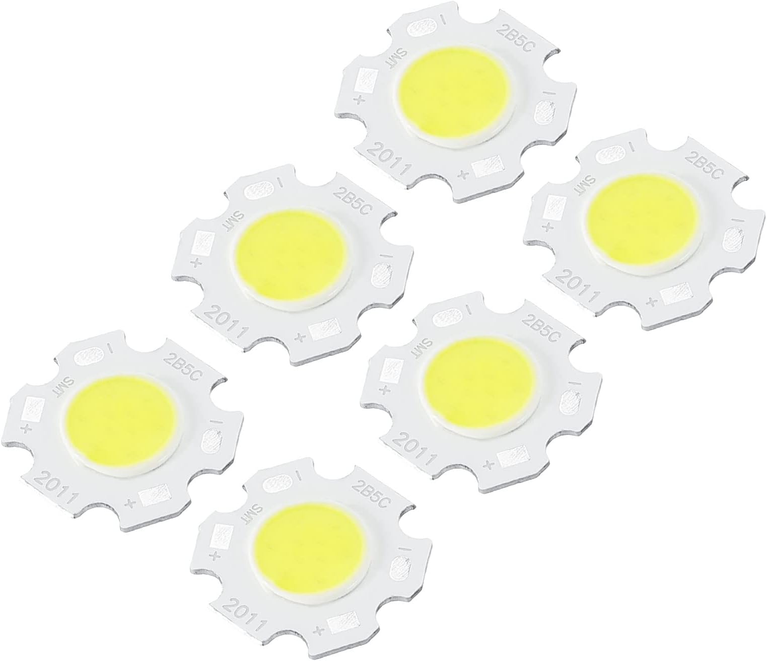 MECCANIXITY COB LED Light Chip Beads 20mm 5W 260mA Energy Saving Bulb for Spotlight Floodlight Pack of 10, White